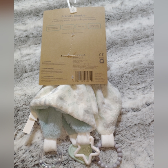 Dream Gro Gray Elephant Activity Blankie Lovey Security Blanket - Picture 6 of 9